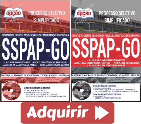 Apostilas Processo Seletivo Sspap Go Comum V Rios