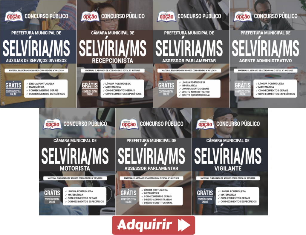 Apostilas Diversas Funções do Concurso Público da Câmara de Selvíria