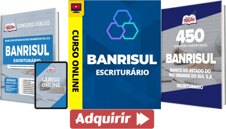 Apostila Curso e Questões Concurso Público BANRISUL 2022 2023 cargo