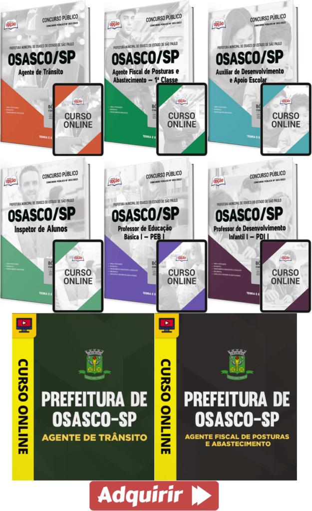 Apostilas e Cursos Vários Cargos Concurso Prefeitura Osasco SP 2024