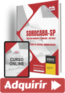 Concurso Sorocaba SP 2024 Apostila Técnico Controle Administrativo