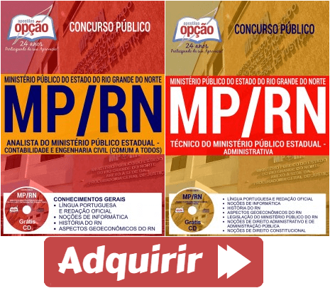 Apostilas Técnico e Analista do Concurso Público do MP / RN – 2017
