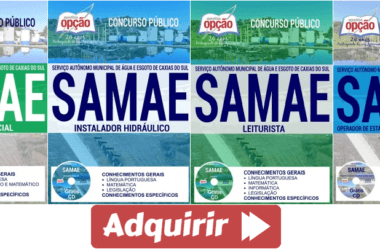 Apostilas de Estudo Concurso SAMAE Caxias do Sul / RS – 2017, cargos: Diversos Empregos