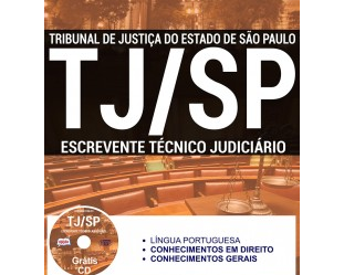 Apostila Concurso TJ/SP – 2017, cargo: Escrevente Técnico Judiciário