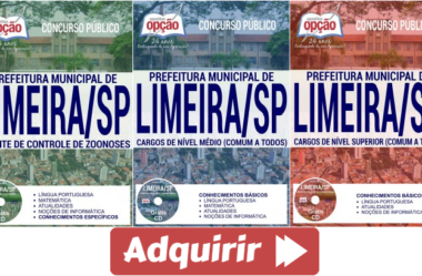 Apostilas Concurso Prefeitura de Limeira / SP – 2017, Agente de Controle de Zoonoses e Demais Empregos