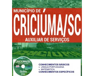 Apostila Auxiliar de Serviços do Processo Seletivo de Criciúma / SC – 2017