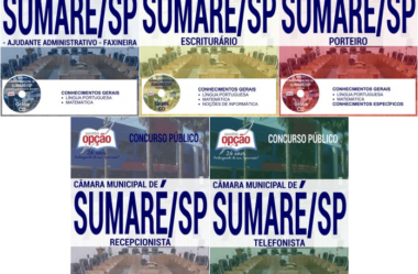 Apostilas Concurso Público da Câmara Municipal de Sumaré / SP – 2017, Diversos Empregos
