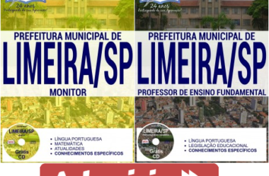 Apostilas Monitor e Professor de Ensino Fundamental do Concurso Público na área da Educação da Prefeitura Municipal de Limeira / SP – 2017