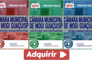 Apostilas Concurso Câmara Municipal de Mogi Guaçu / SP – 2017, Diversos Empregos