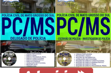 Apostilas Concurso Polícia Civil do Mato Grosso do Sul – PC/MS – 2017, Escrivão, Investigador e Delegado