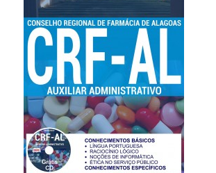Apostila Auxiliar Administrativo do Concurso Público do CRF / AL – 2017