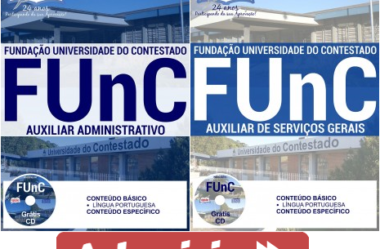 Apostilas Processo Seletivo FUnC – 2017, Auxiliar Administrativo e Auxiliar de Serviços Gerais