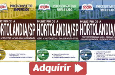 Apostilas Processo Seletivo Prefeitura de Hortolândia / SP – 2017, Agente de Políticas Sociais e Professor de Educação Infantil