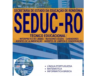 Apostila Técnicos Educacionais – Nível II do Processo Seletivo da SEDUC / RO – 2017