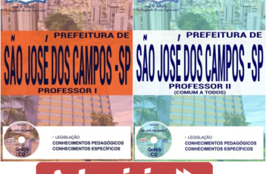 Apostilas Concurso Prefeitura São José dos Campos / SP – 2017, Professor I e Professor II