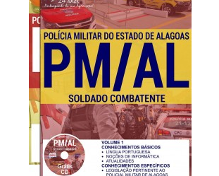 Apostila Concurso PM / AL – 2017, cargo: Soldado Combatente
