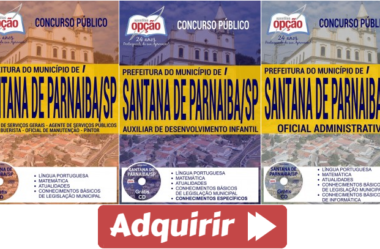 Apostilas Concurso Prefeitura de Santana de Parnaíba / SP – 2017, Diversos Empregos