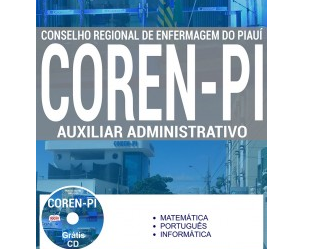 Apostila Processo Seletivo COREN / PI – 2017, Auxiliar Administrativo