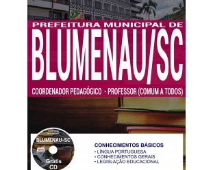 Apostila Processo Seletivo Prefeitura Municipal de Blumenau / SC – 2017, Coordenador Pedagógico e Professor