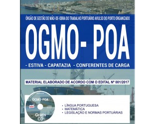 Apostila Estiva, Capatazia e Conferentes de Carga do Processo Seletivo do OGMO/POA de Porto Alegre / RS – 2017