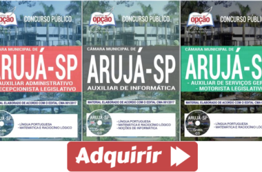 Apostilas Vários Empregos do Concurso Público da Câmara de Arujá / SP – 2017