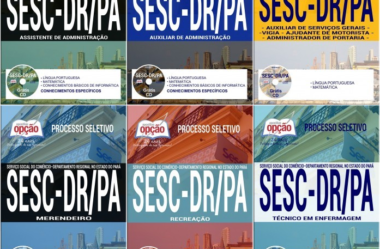 Apostilas Vários Empregos do Processo Seletivo do SESC-DR / PA – 2017