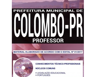 Apostila Professor do Concurso Público da Prefeitura de Colombo / PR – 2017