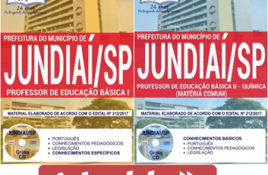 Apostilas Concurso Público Prefeitura de Jundiaí / SP – 2017/2018, Professor de Educação Básica – PEB I e II