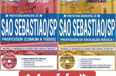 Apostilas Professores do Processo Seletivo da Prefeitura de São Sebastião / SP – 2017