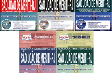 Apostilas Diversos Empregos do Concurso Público Câmara de São João de Meriti / RJ – 2017/2018