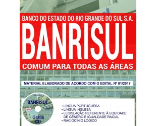 Apostila de Estudo Concurso Público área TI do BANRISUL – 2017/2018, emprego: Técnico em Tecnologia da Informação