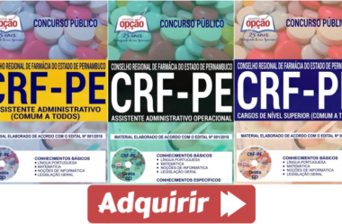 Apostilas Diversos Cargos do Concurso Público do CRF / PE – 2018