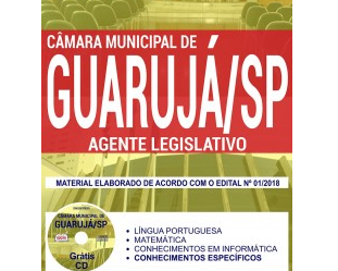 Estude com a Apostila do Concurso da Câmara de Guarujá / SP – 2018, no emprego de: Agente Legislativo