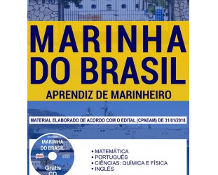 Apostila de Estudo Concurso Público Marinha do Brasil – 2018, emprego: Aprendizes de Marinheiro