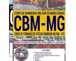 Apostila Concurso Público CBM / MG – 2018, Curso Formação de Oficiais