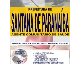 Apostila Concurso Público Prefeitura de Santana de Parnaíba / SP – 2018, Agente Comunitário de Saúde