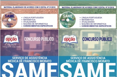 Apostilas Diversos Cargos do Concurso Público do SAME de Francisco Morato / SP – 2018