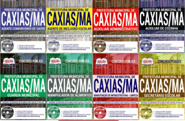 Apostilas Opção Concurso Público Prefeitura de Caxias / MA – 2018, Vários Empregos