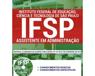 Apostila Concurso Público IFSP – 2018, Assistente em Administração