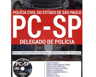 Apostila Concurso Público PC / SP – 2018, Delegado de Polícia