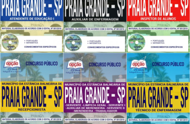 Apostilas Concurso Público Município de Praia Grande / SP – 2018, empregos: Vários Cargos