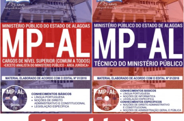 Apostilas Técnico do MP e Analista do MP do Concurso Público do Ministério Público de Alagoas – MP / AL – 2018