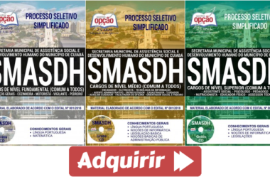 Apostilas Diversos Cargos do Processo Seletivo da SMASDH de Cuiabá / MT – 2018