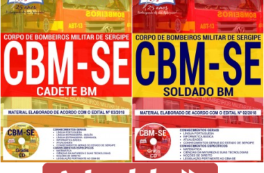 Apostilas Cadete BM e Soldado BM do Concurso Público do CBM / SE – 2018