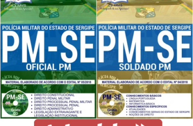 Apostilas Concurso Público PM / SE – 2018, Soldado PM e Oficial PM