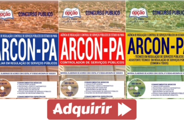 Apostilas de Estudo Concurso ARCON / PA – 2018, cargos: Diversos Empregos