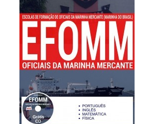 Apostila Processo Seletivo de Admissão às Escolas de Formação de Oficiais da Marinha Mercante (EFOMM) – 2018