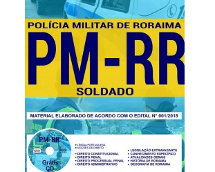 Apostila Impressa e Digital Soldado PM do Concurso Público da PM / RR – 2018