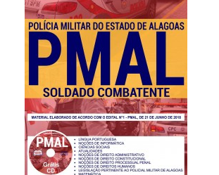 Material de Estudo Concurso Público PM / AL – 2018, função: Soldado Combatente