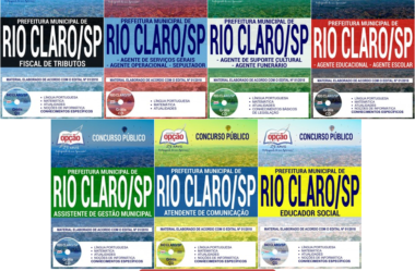 Concurso Público Prefeitura de Rio Claro / SP – 2018, Apostilas Preparatórias Comuns a Diversos Cargos